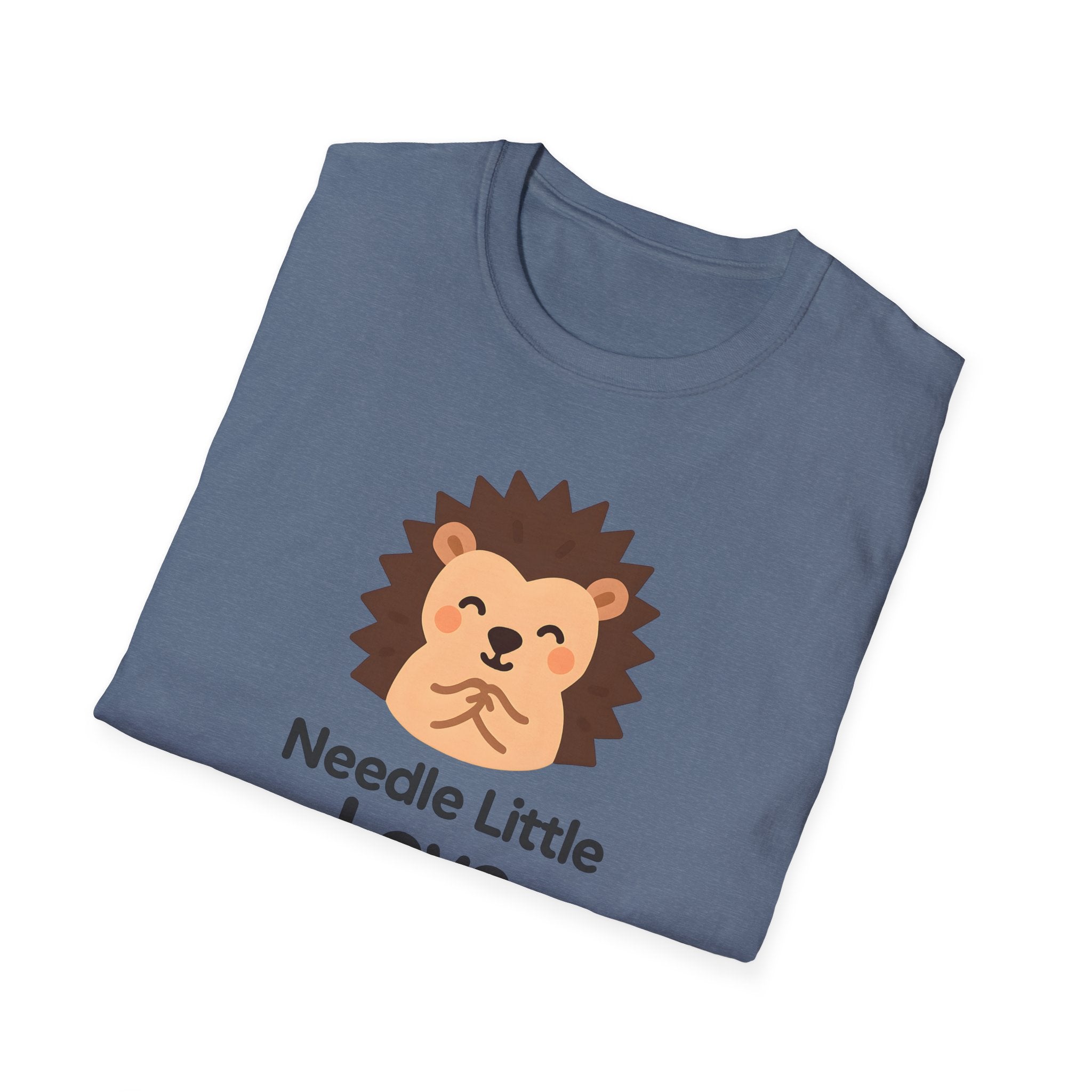 Hedgehog "Needle Little Love" T-Shirt — Cute Animal Graphic Tee