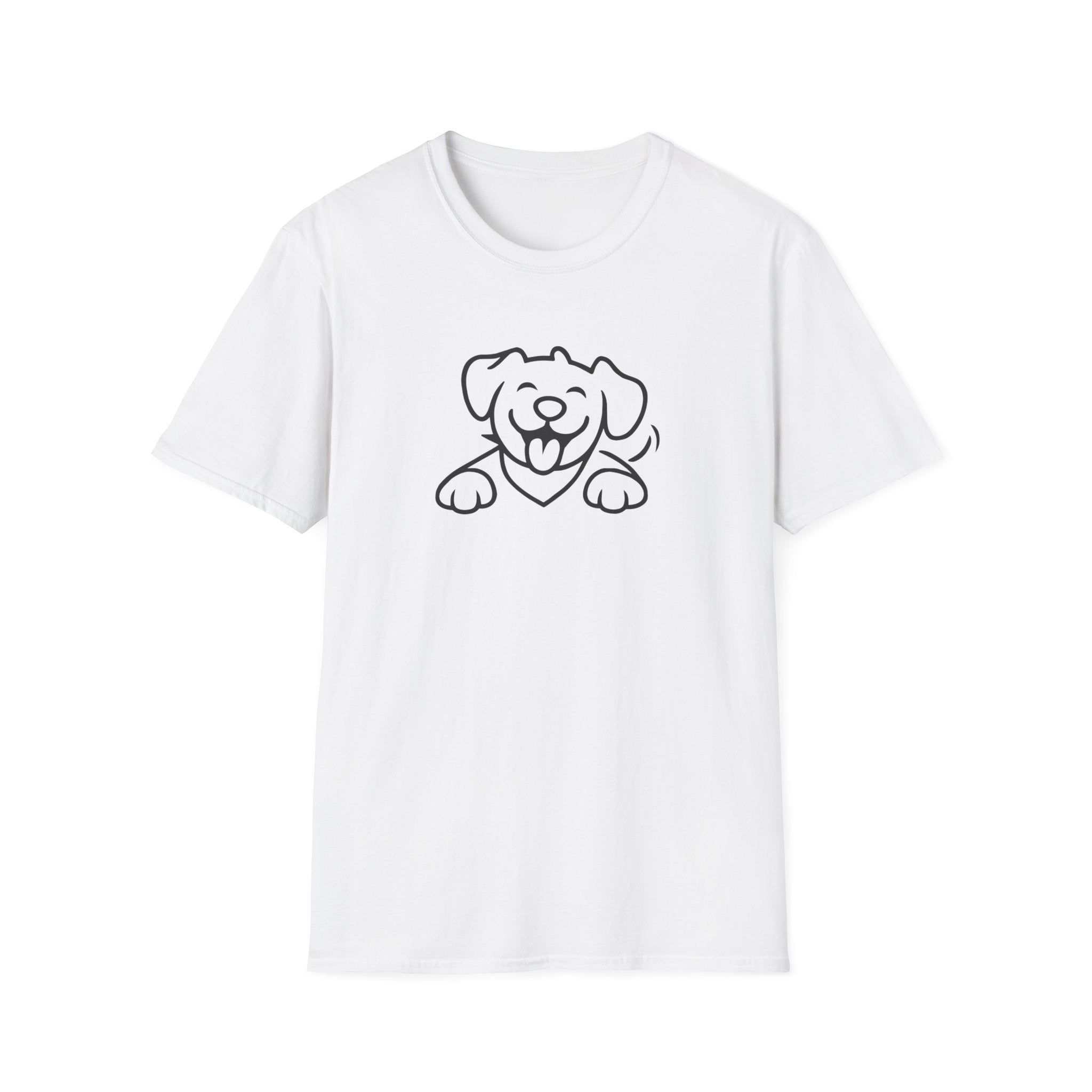 Dog Outline T-Shirt - Cute Happy Puppy Graphic Tee