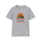 Cat Lover T-Shirt - "Sorry I'm Late, My Cat Was Sleeping On Me" Vintage Retro Tee