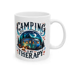 Camping Mug – 'Camp More, Worry Less' Ceramic Coffee Mug (11oz & 15oz)