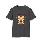 Paws & Coffee Corgi T-Shirt — Cute Dog Lover Coffee Tee