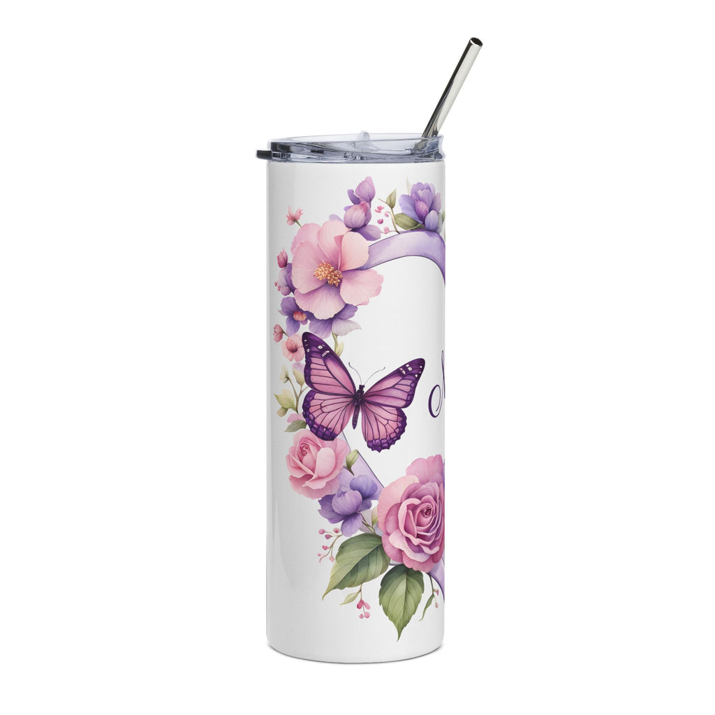 Mothers Day  Butterfly & Rose 20oz Stainless Tumbler