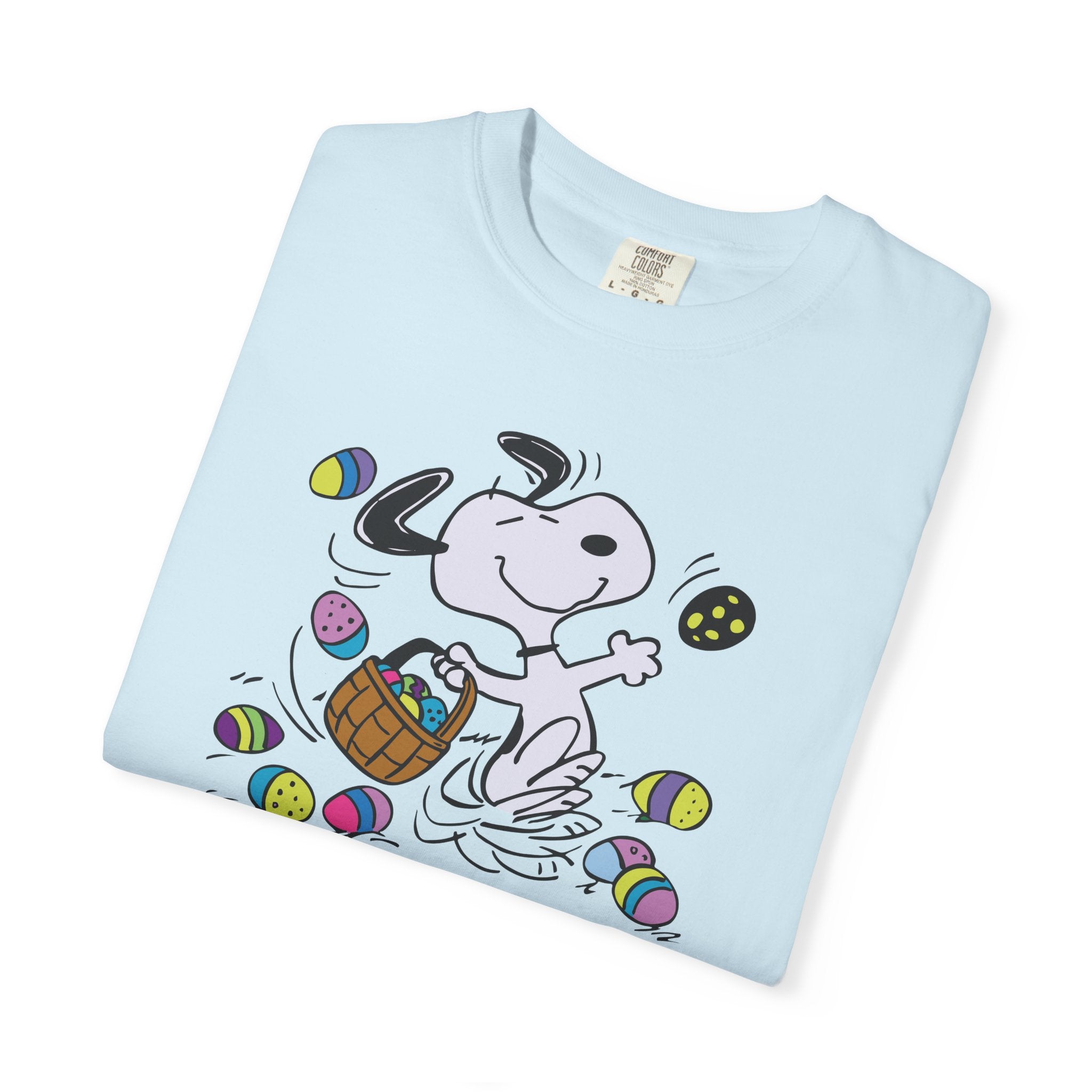 Easter Snoopy T-Shirt — "Happy Easter" Cartoon Egg Hunt Tee