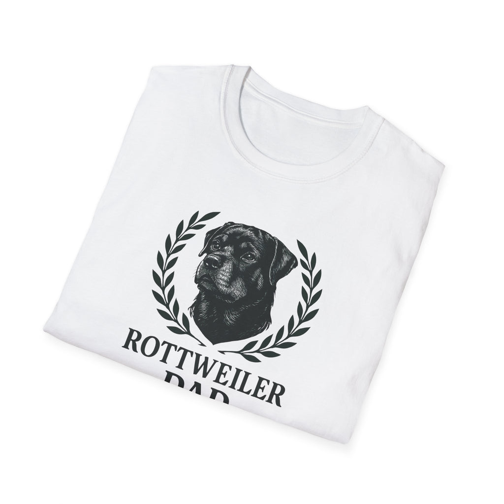 Rottweiler Dad T-Shirt — Dog Dad Tee with Rottweiler Portrait
