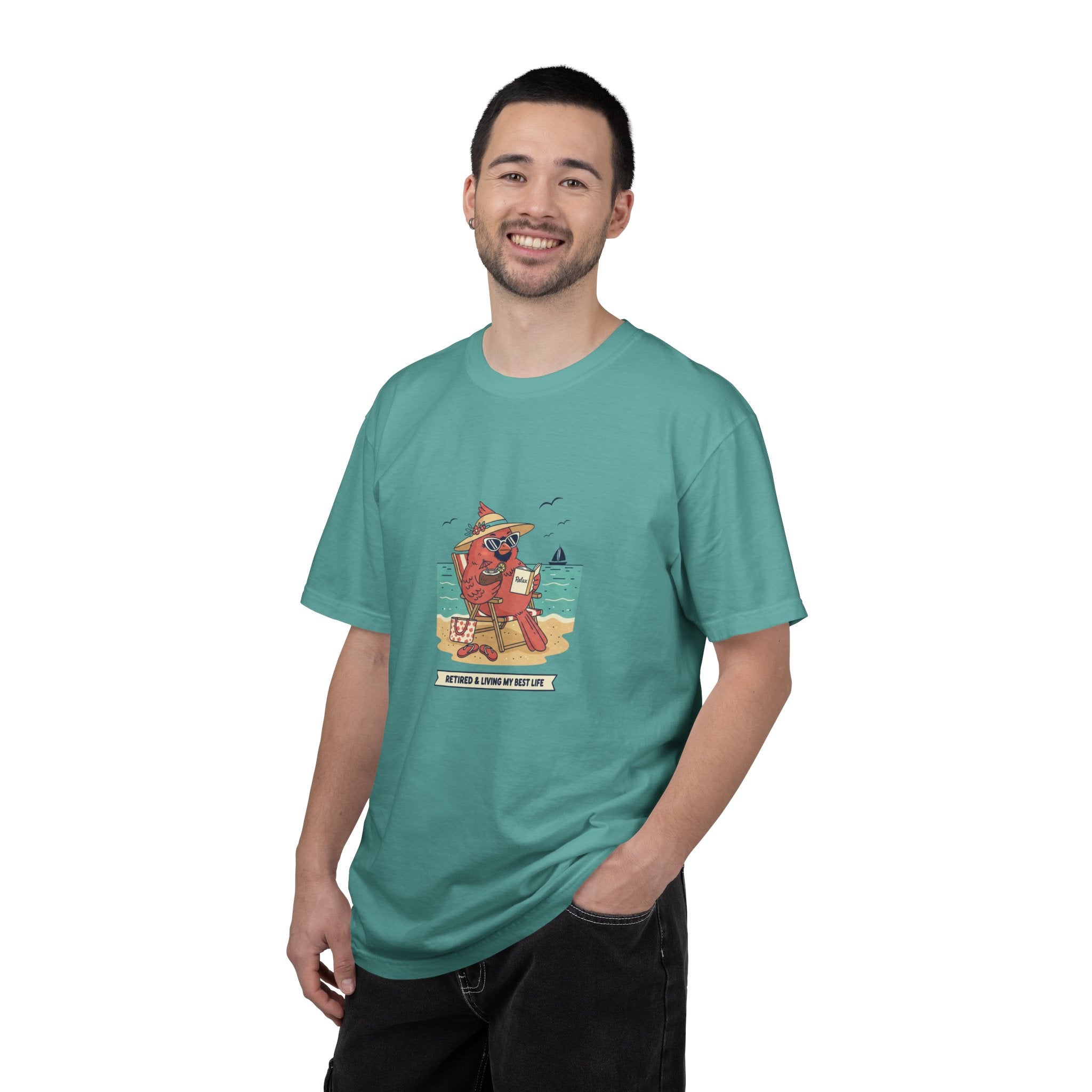 Beach Cardinal Relaxing T-Shirt — Retro Summer Tee