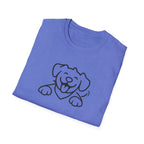 Dog Outline T-Shirt - Cute Happy Puppy Graphic Tee