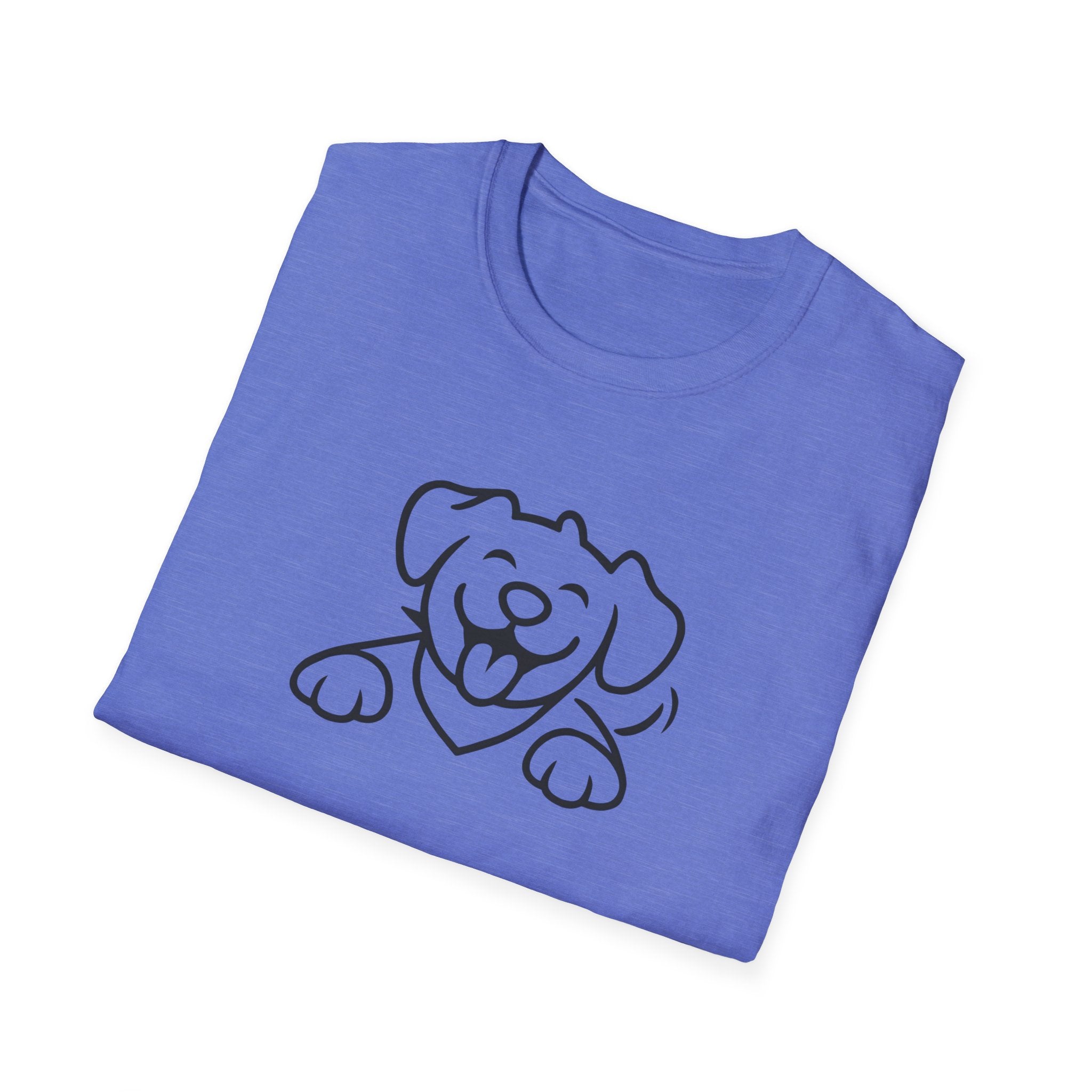 Dog Outline T-Shirt - Cute Happy Puppy Graphic Tee