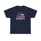 Bixby Spartans Patriotic American Flower T-Shirt