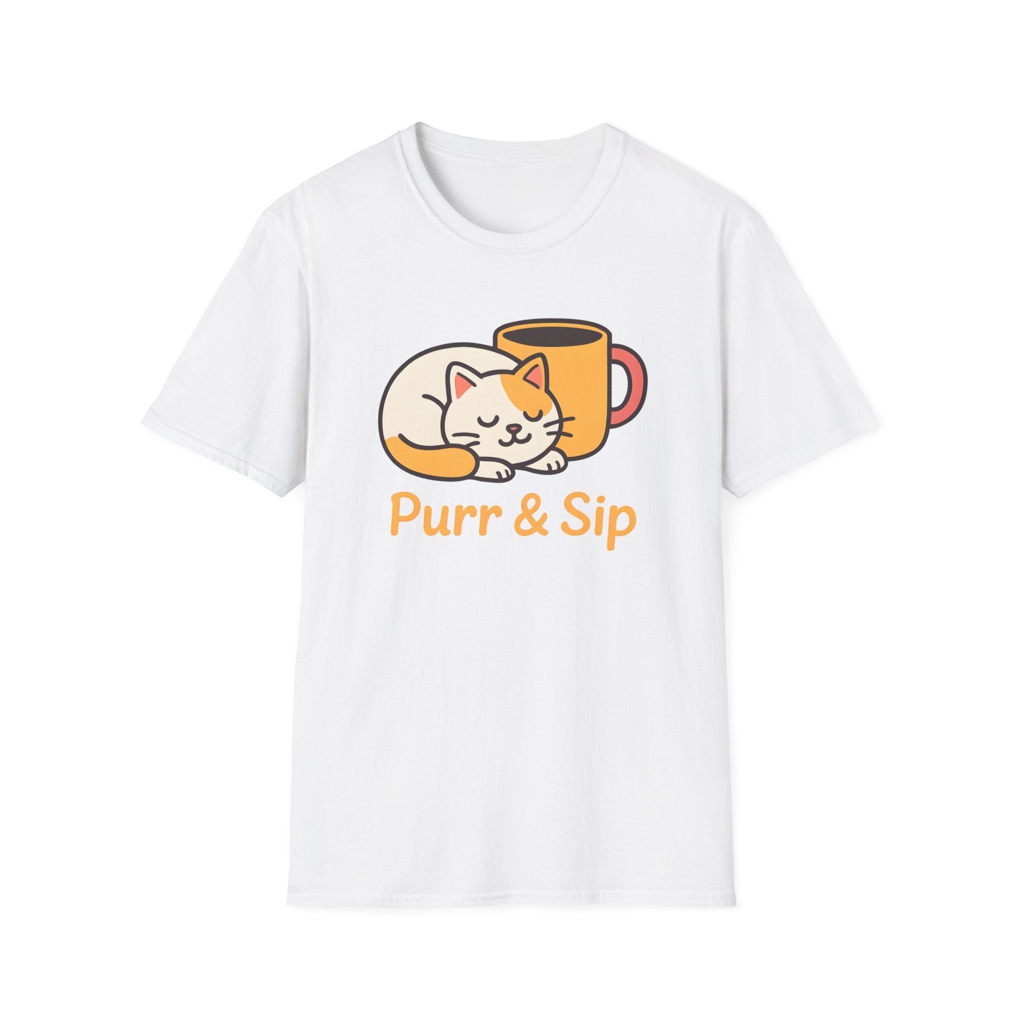 Purr & Sip Cat Coffee T-Shirt