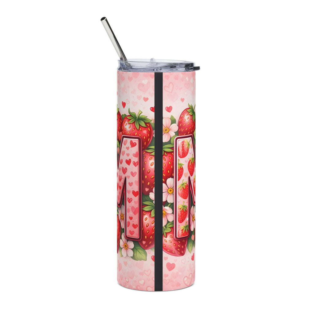 20oz Strawberry Mom Stainless Steel Tumbler – Floral Heart Design