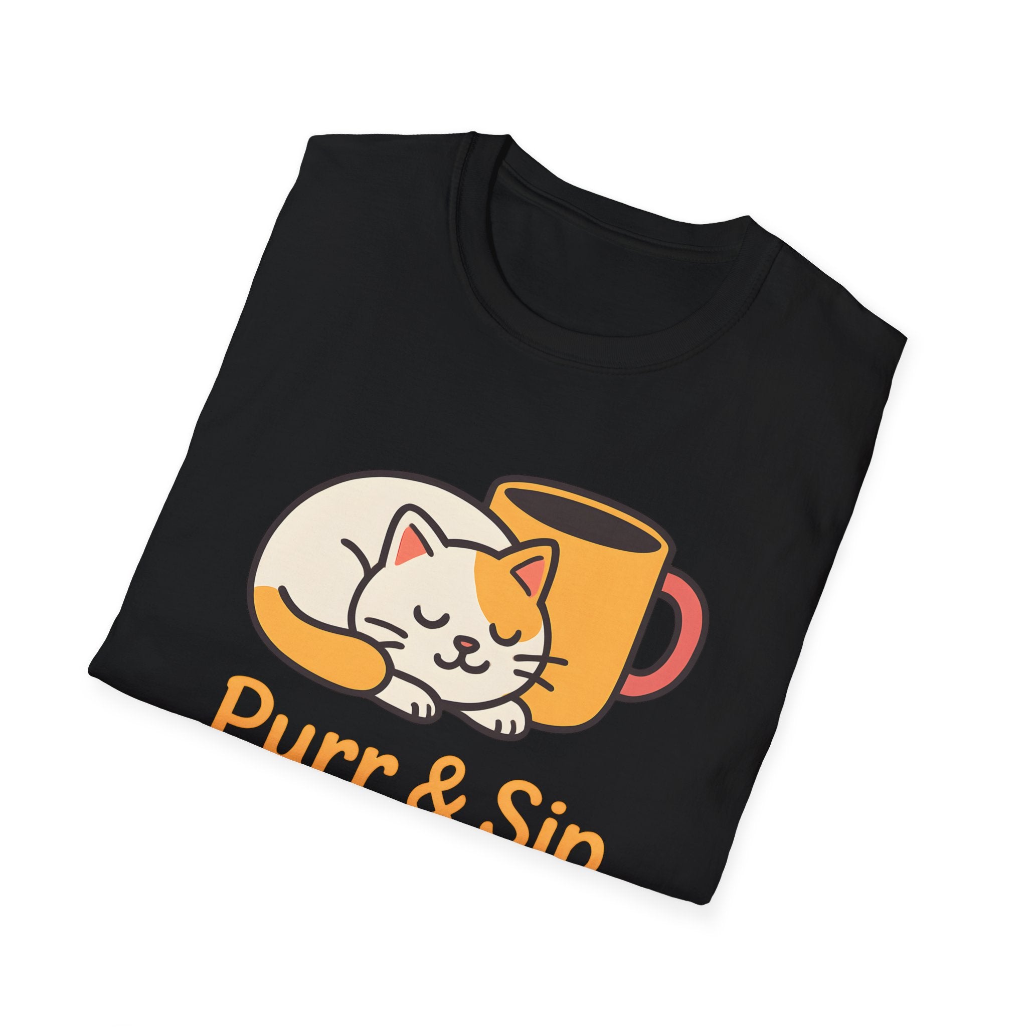 Purr & Sip Cat Coffee T-Shirt