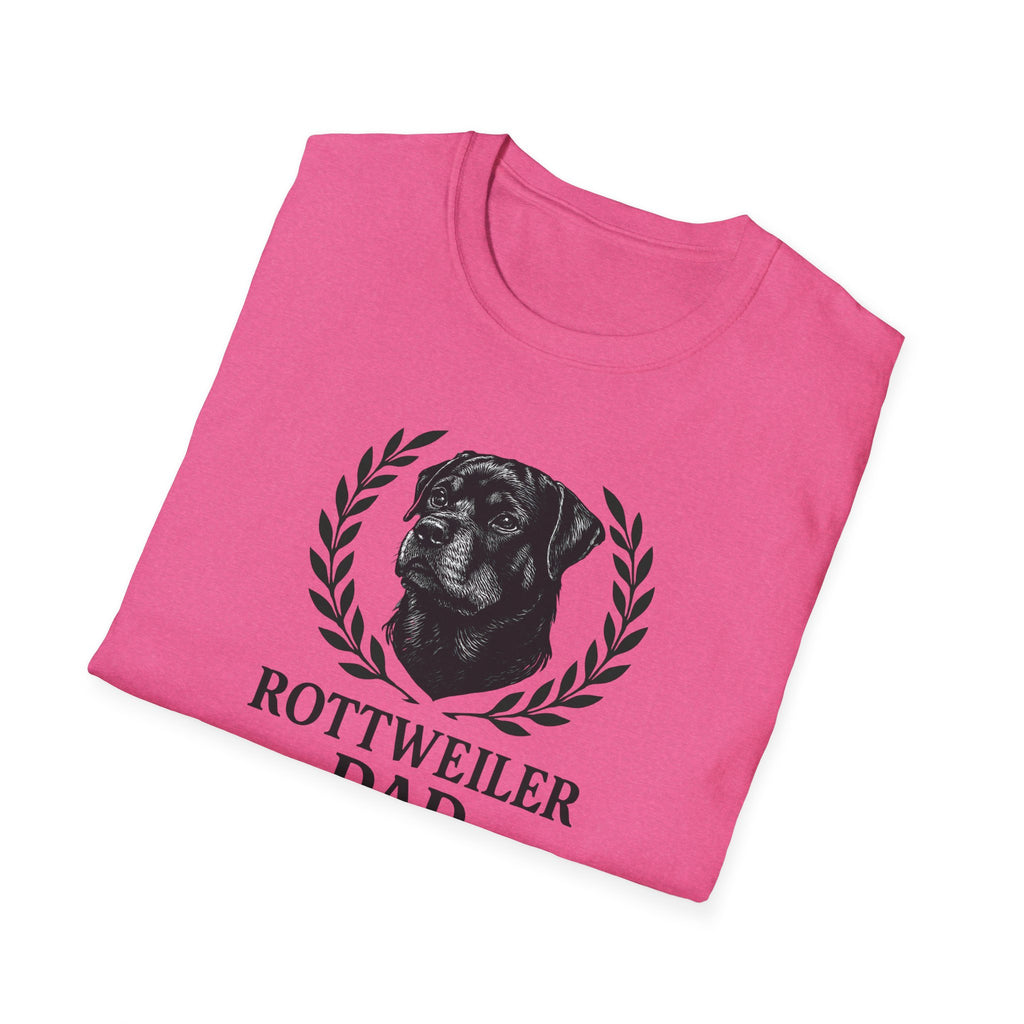 Rottweiler Dad T-Shirt — Dog Dad Tee with Rottweiler Portrait