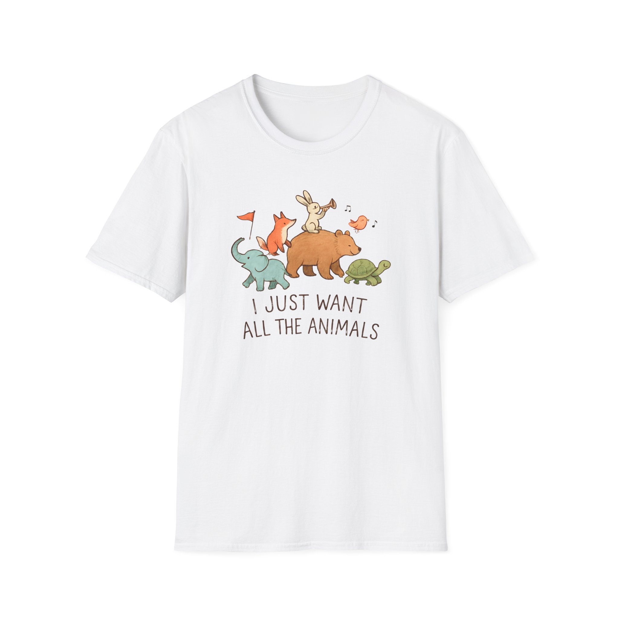 I Just Want All The Animals T-Shirt — Cute Animal Stack Tee for Animal Lovers