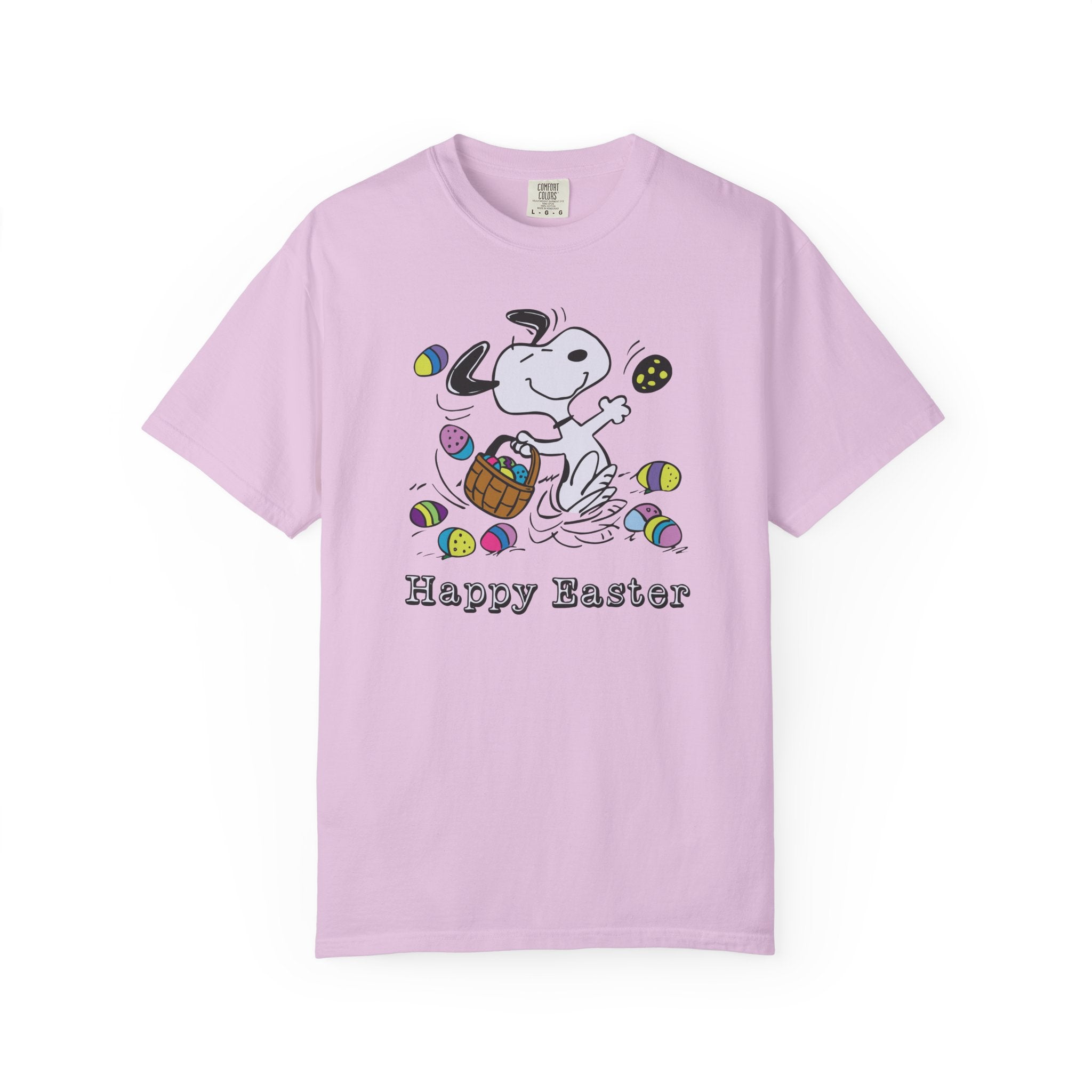 Easter Snoopy T-Shirt — "Happy Easter" Cartoon Egg Hunt Tee