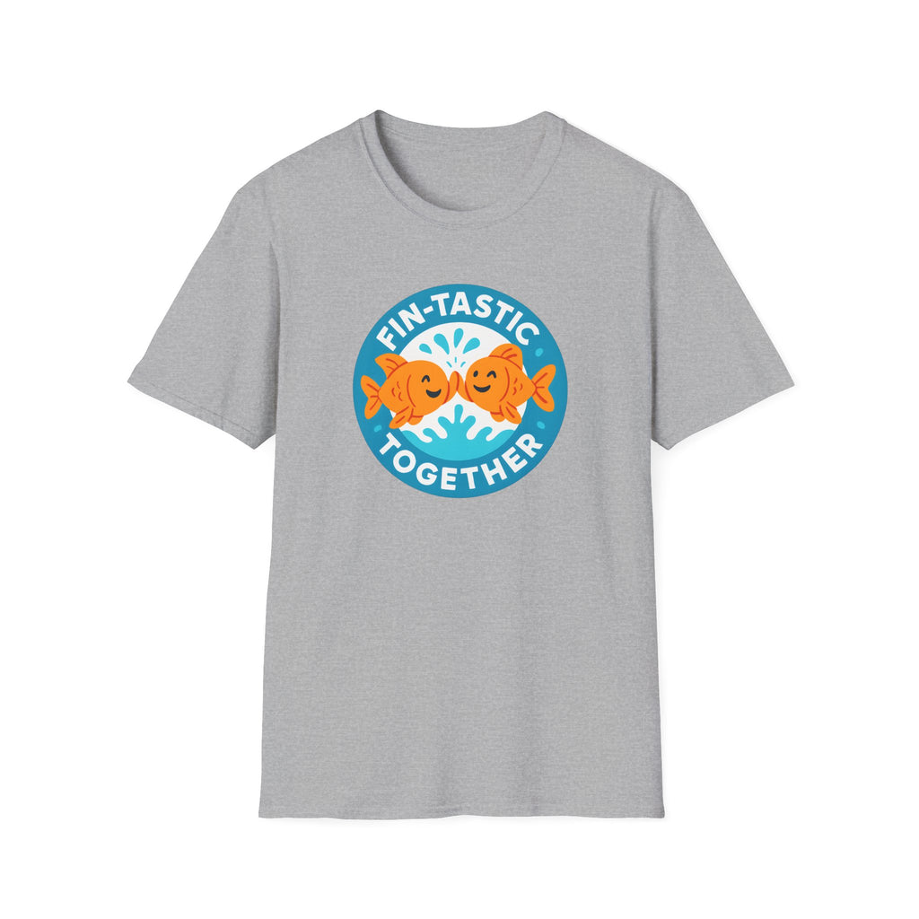 T-Shirt — "Fin-Tastic Together" Cute Goldfish Couple Graphic Tee