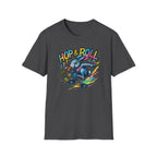 Hop & Roll Skateboard Bunny T-Shirt — Skateboarder Easter Graphic Tee
