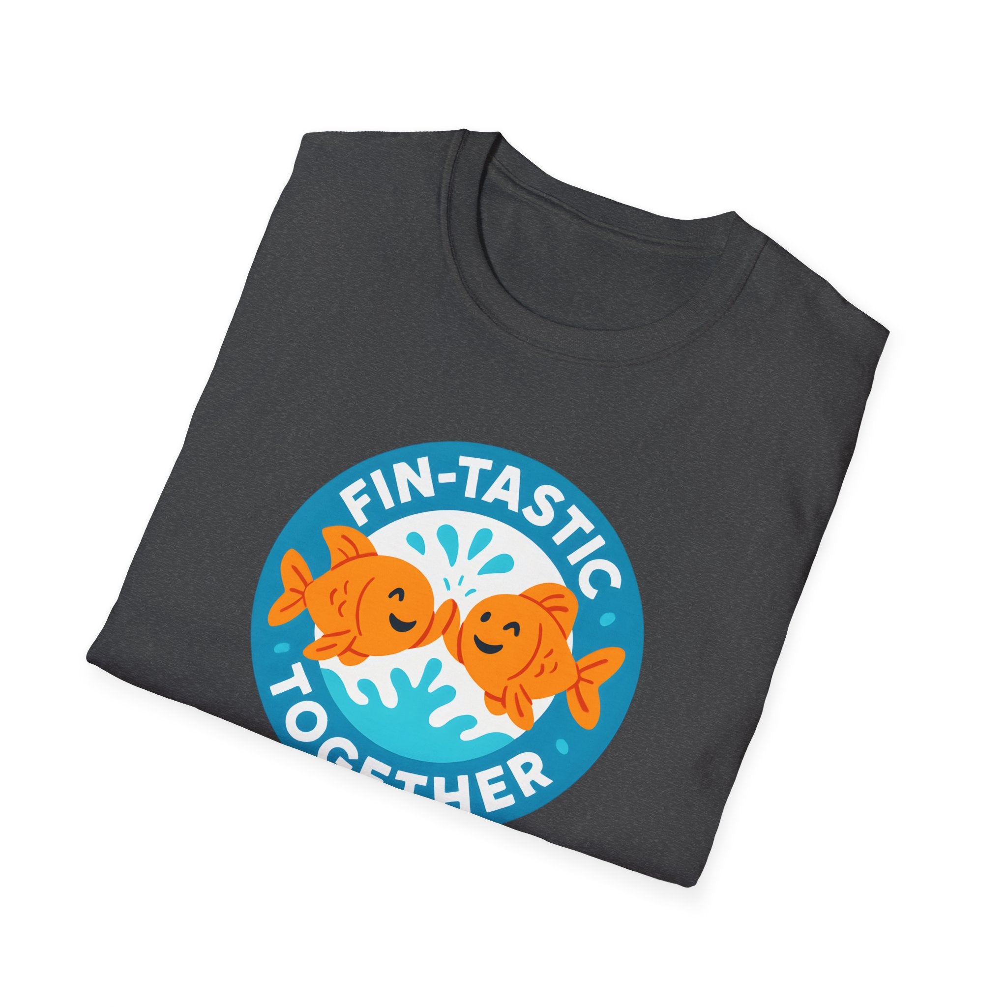 T-Shirt — "Fin-Tastic Together" Cute Goldfish Couple Graphic Tee