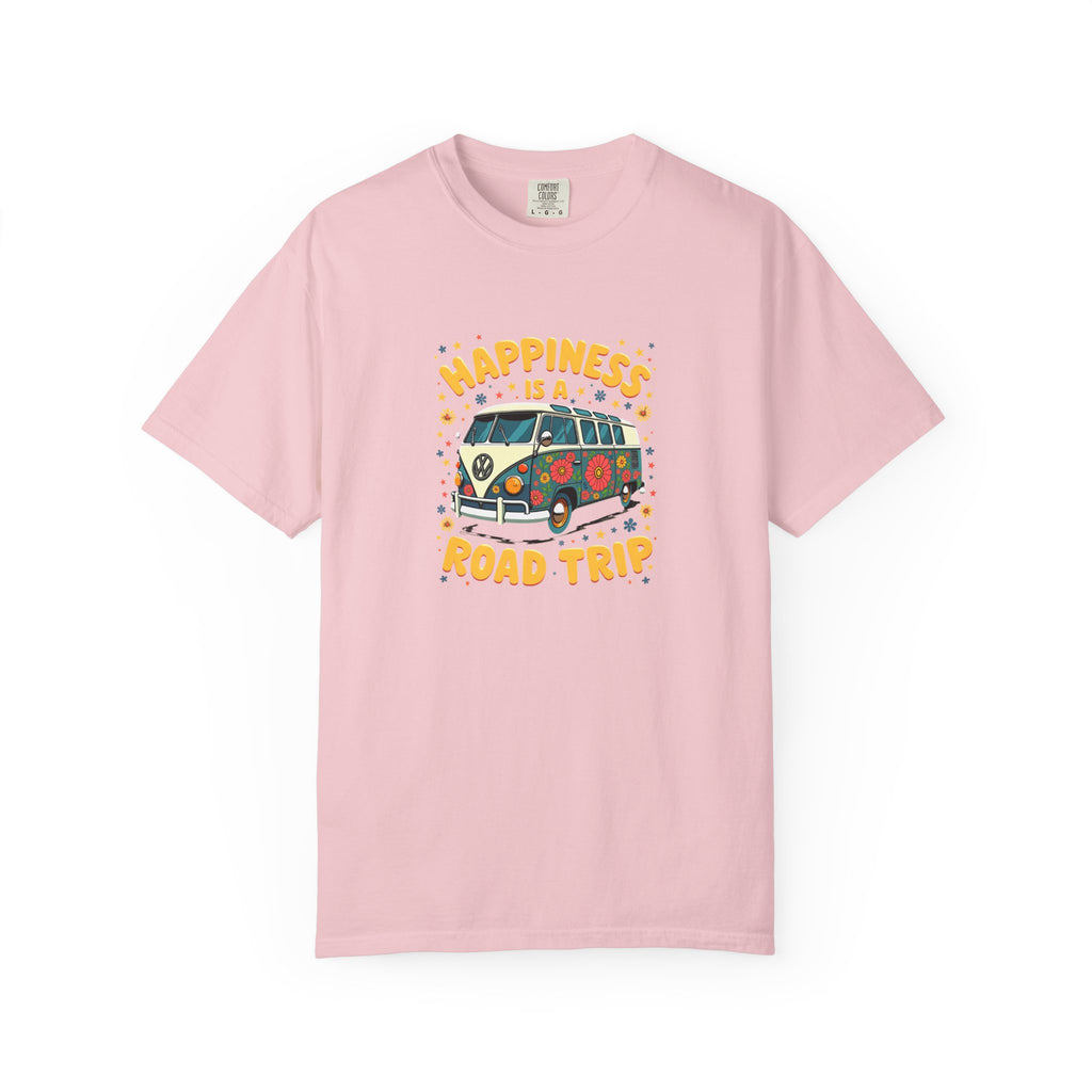 Road Trip T-Shirt — "Happiness Is A Road Trip" Vintage Camper Tee