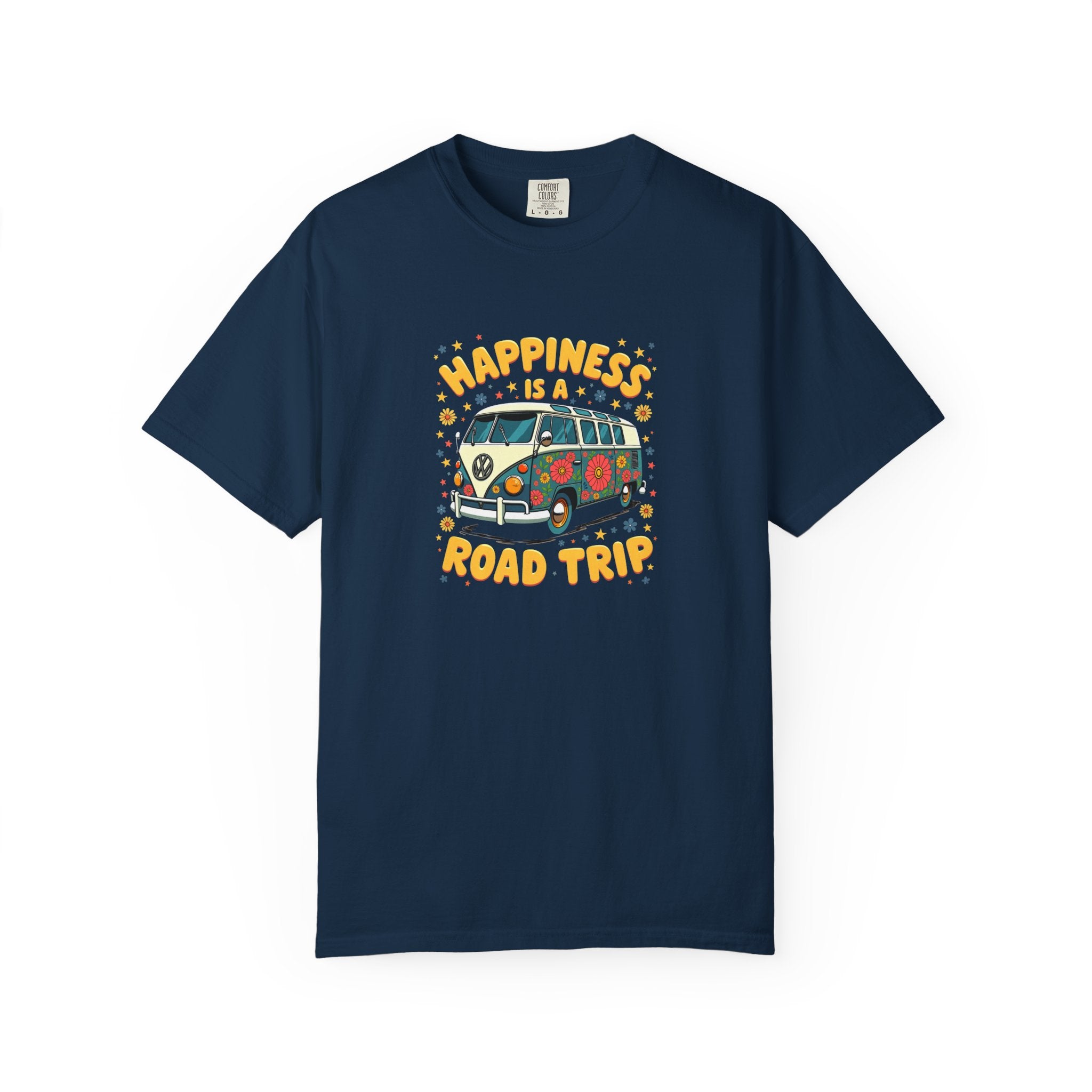 Road Trip T-Shirt — "Happiness Is A Road Trip" Vintage Camper Tee