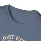 T‑Shirt — "Just Keep Swimming" Orange Fish Graphic Tee