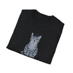 Artistic Catitude T-Shirt — Cute Gray Tabby Cat Graphic Tee