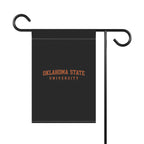 Oklahoma State University Garden Flag — Black & Orange House Banner