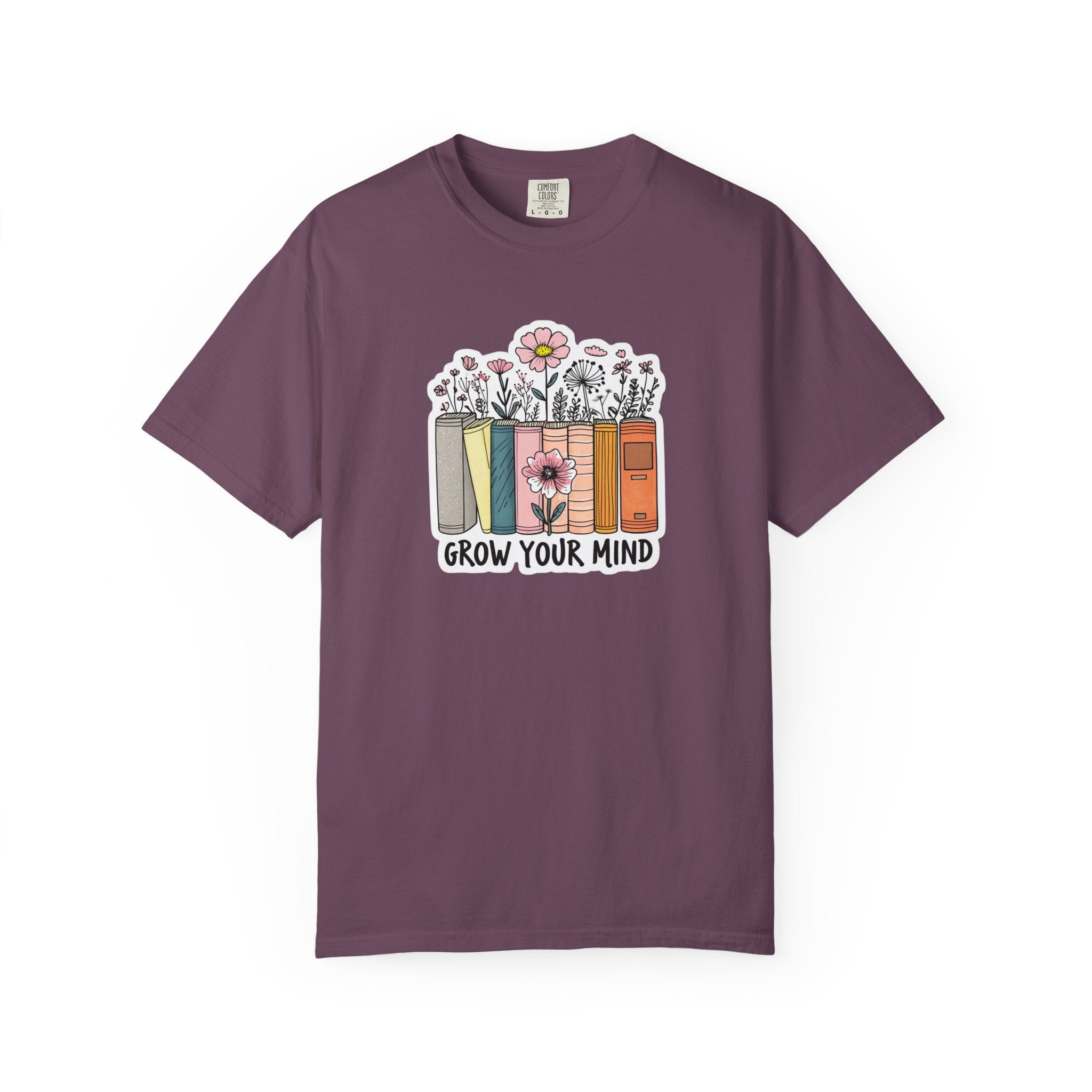 Grow Your Mind Book Stack T-Shirt