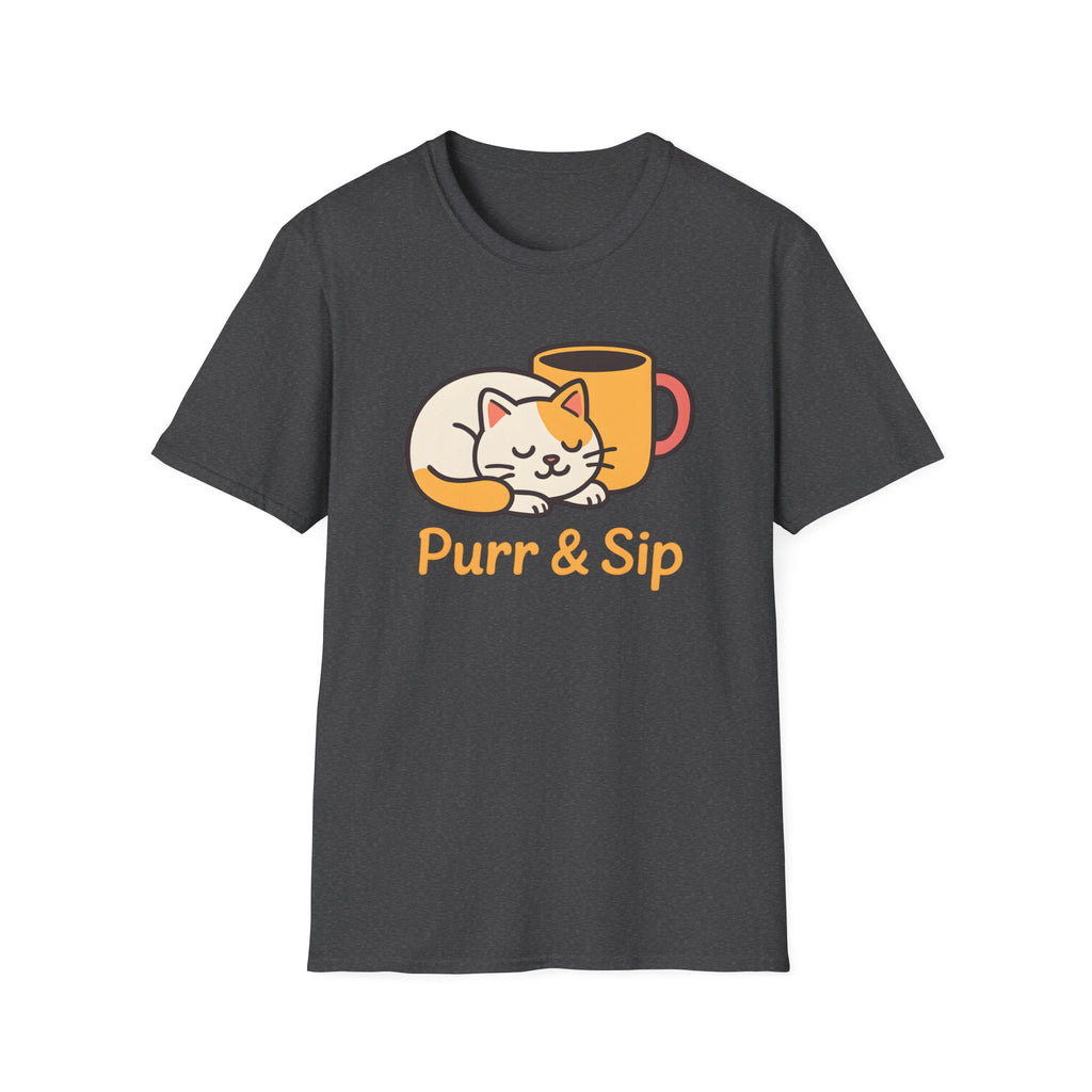 Purr & Sip Cat Coffee T-Shirt