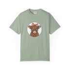 Highland Cow Tee — Cute Cow with Pink Bow Graphic T-Shirt