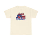 Bixby Spartans Patriotic American Flower T-Shirt
