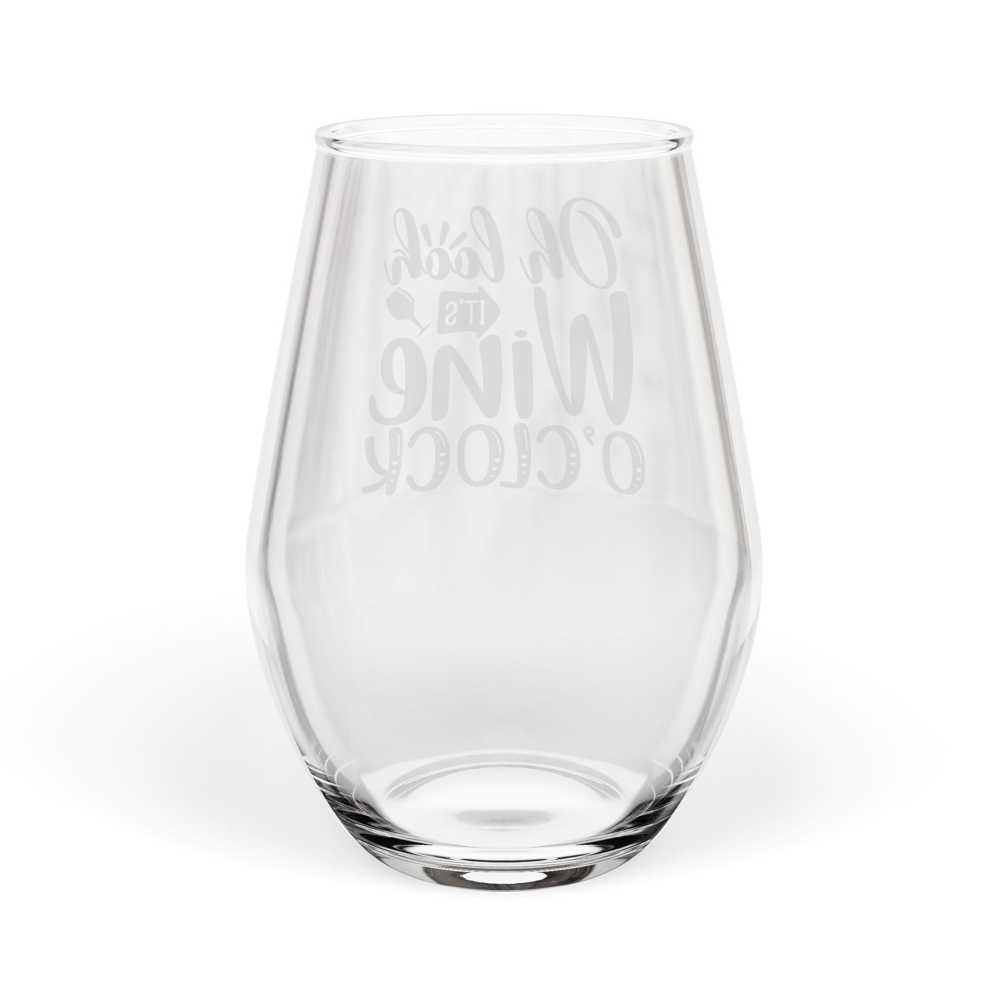 Oh Look It's Wine O'Clock Stemless Wine Glass — 11.75oz
