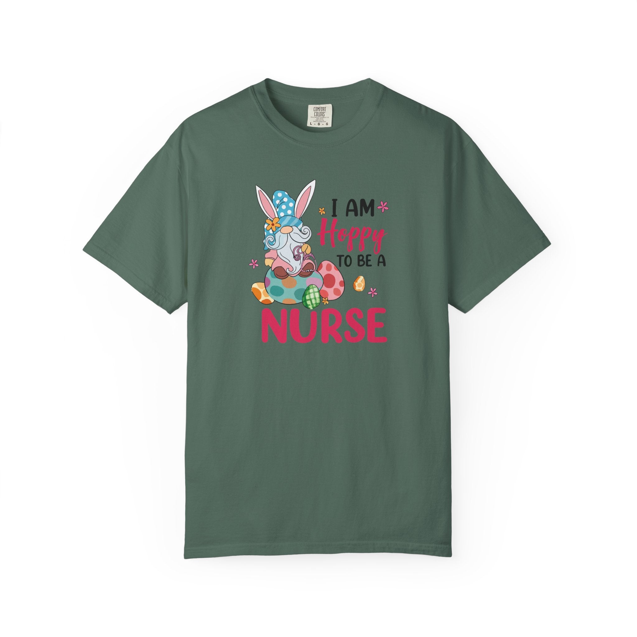 Nurse Bunny T-Shirt — "I Am Hoppy to Be a Nurse" Cute Easter Tee
