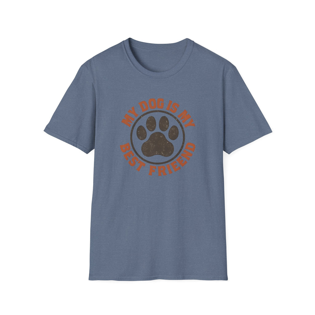Dog Lover T‑Shirt — "My Dog Is My Best Friend" Paw Print Tee