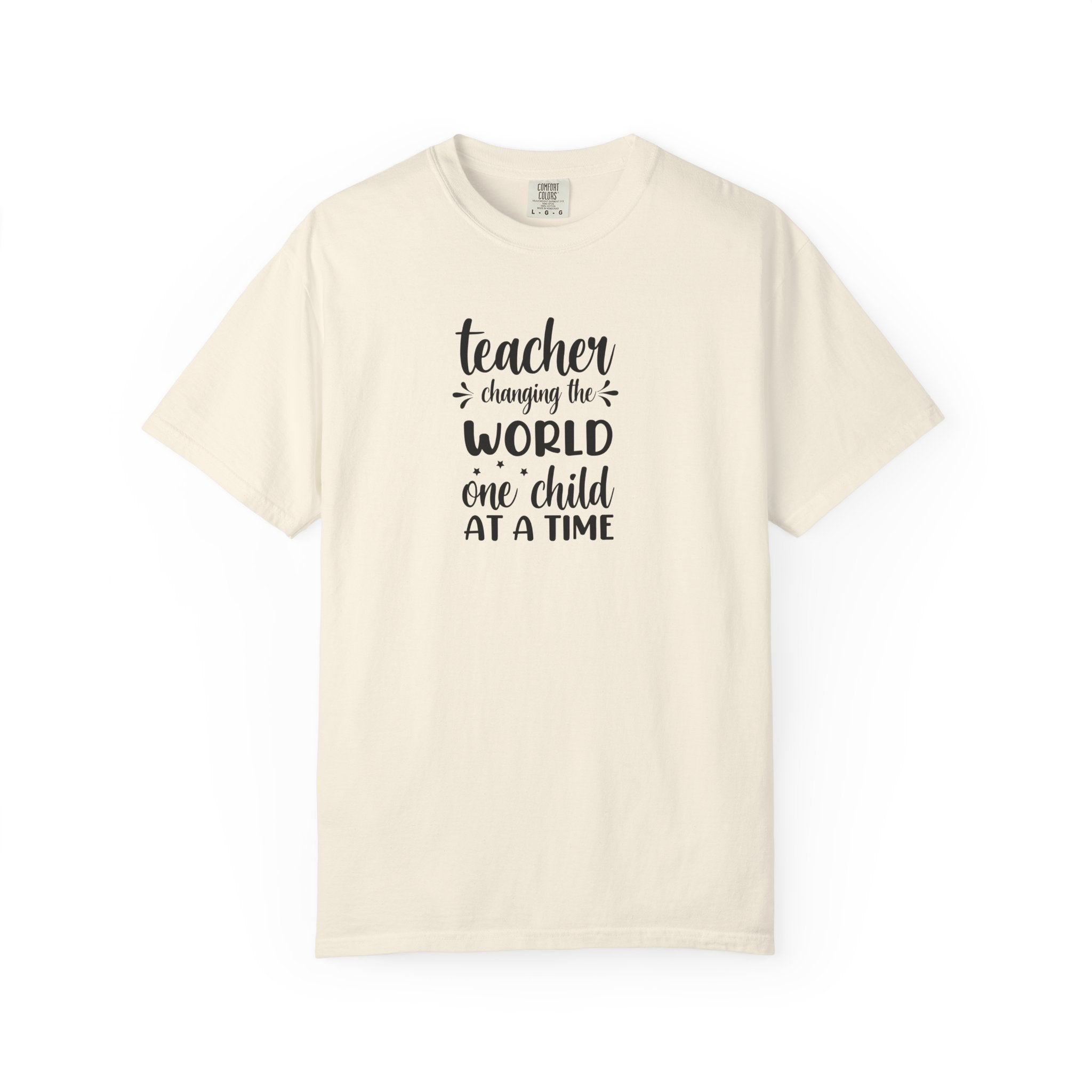 Teacher T-Shirt – "Changing the World One Child at a Time" Inspirational Educator Tee