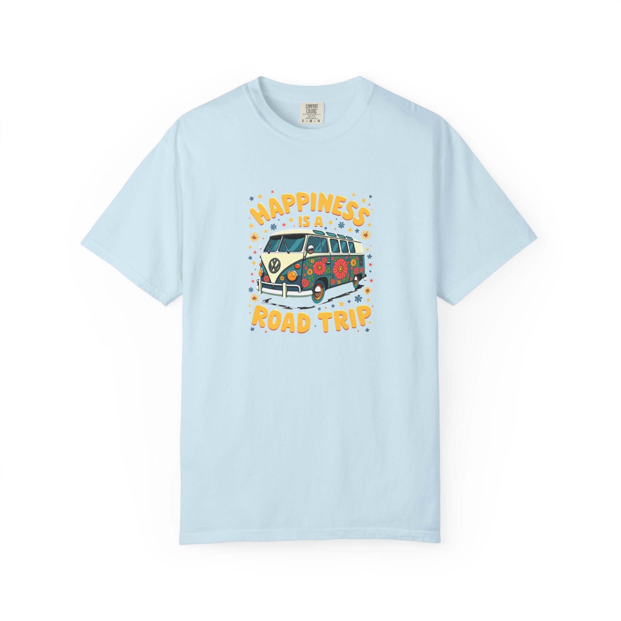 Road Trip T-Shirt — "Happiness Is A Road Trip" Vintage Camper Tee