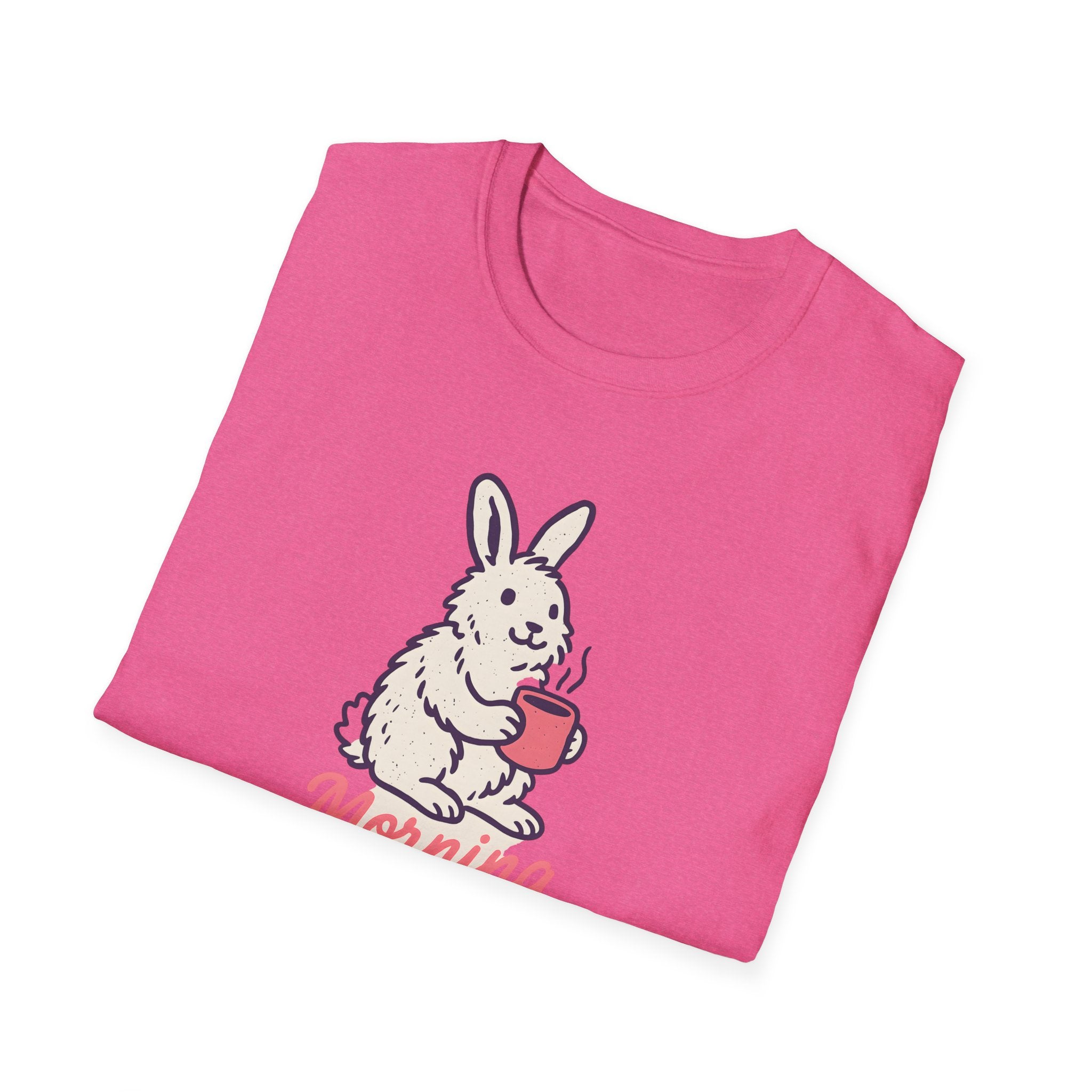 Morning Hopper Bunny T-Shirt — Cute Coffee Rabbit Tee