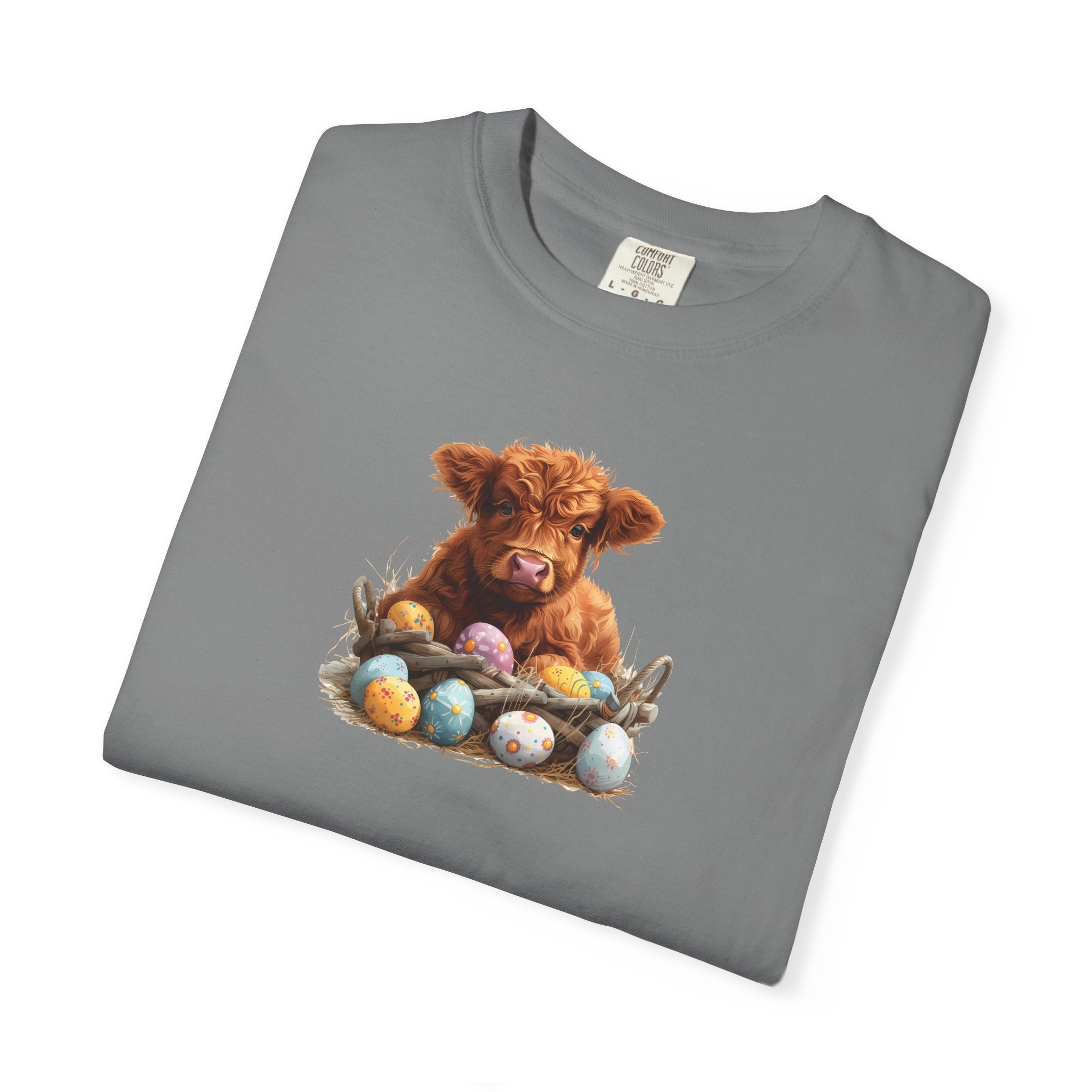 Highland Calf with Easter Eggs T-Shirt