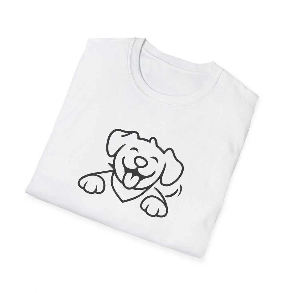 Dog Outline T-Shirt - Cute Happy Puppy Graphic Tee