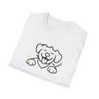 Dog Outline T-Shirt - Cute Happy Puppy Graphic Tee