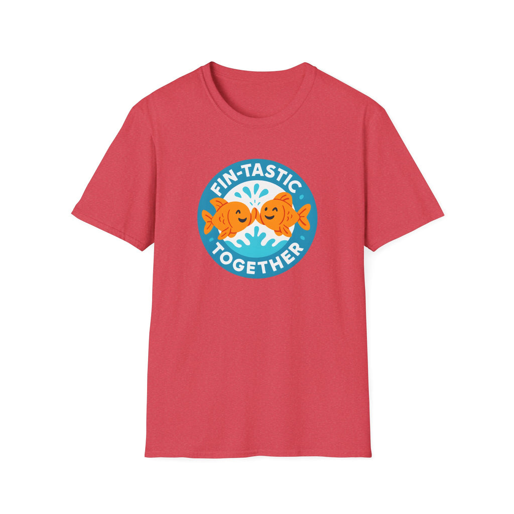T-Shirt — "Fin-Tastic Together" Cute Goldfish Couple Graphic Tee