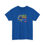 "In April We Wear Blue" Autism Awareness Floral Tee