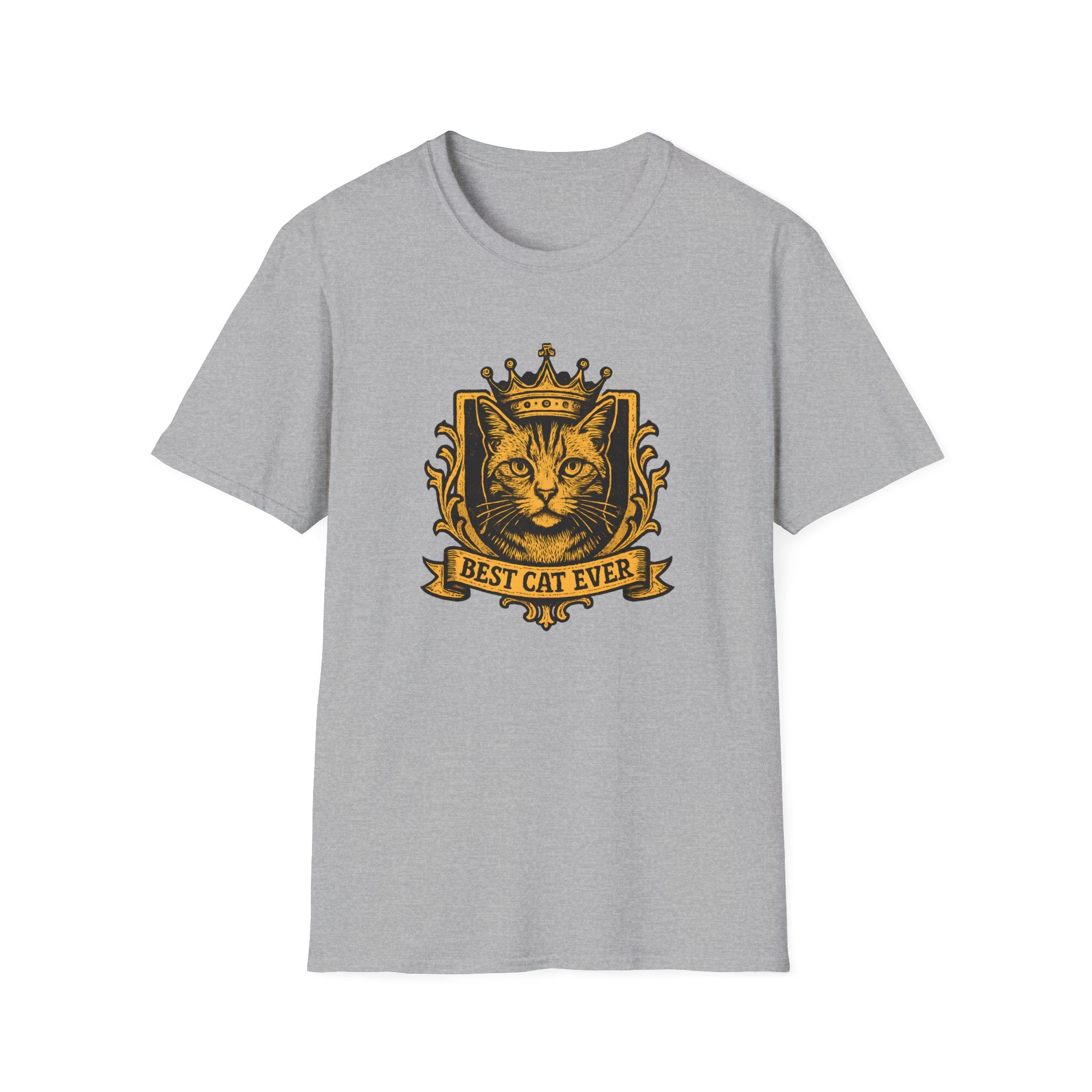 Cat Crest T-Shirt — "Best Cat Ever" Vintage Royal Cat Tee