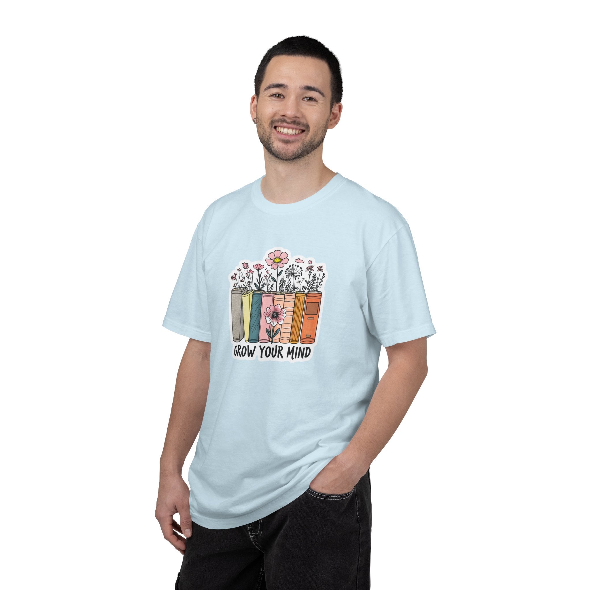 Grow Your Mind Book Stack T-Shirt