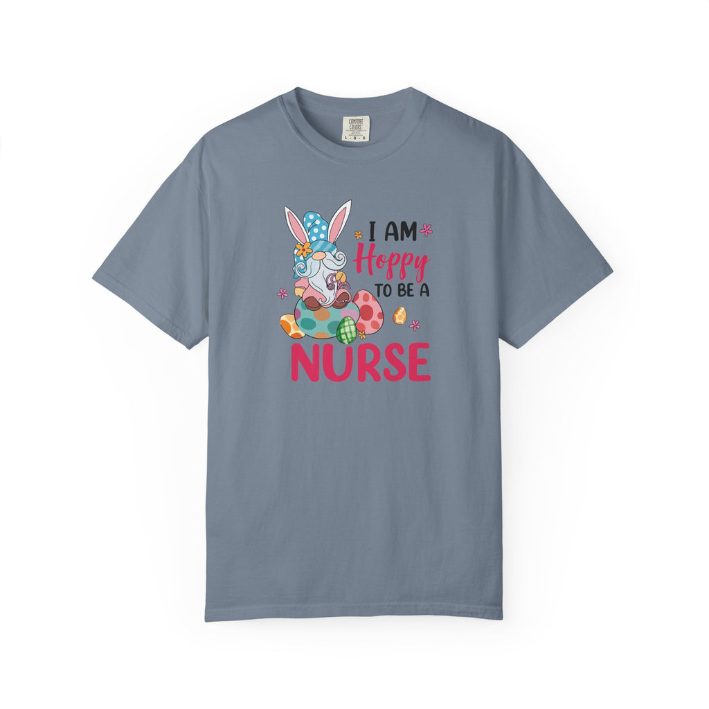 Nurse Bunny T-Shirt — "I Am Hoppy to Be a Nurse" Cute Easter Tee