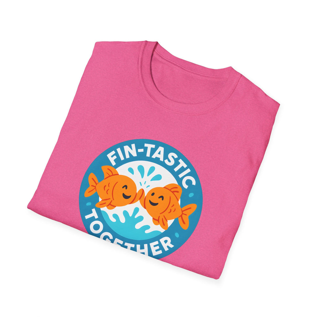T-Shirt — "Fin-Tastic Together" Cute Goldfish Couple Graphic Tee