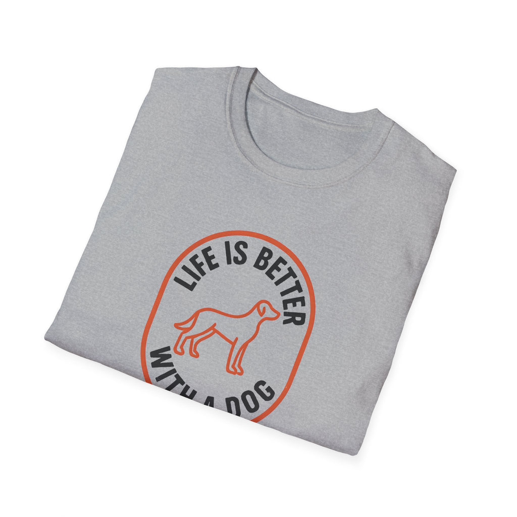Life Is Better With A Dog T-Shirt — Minimal Dog Lover Tee