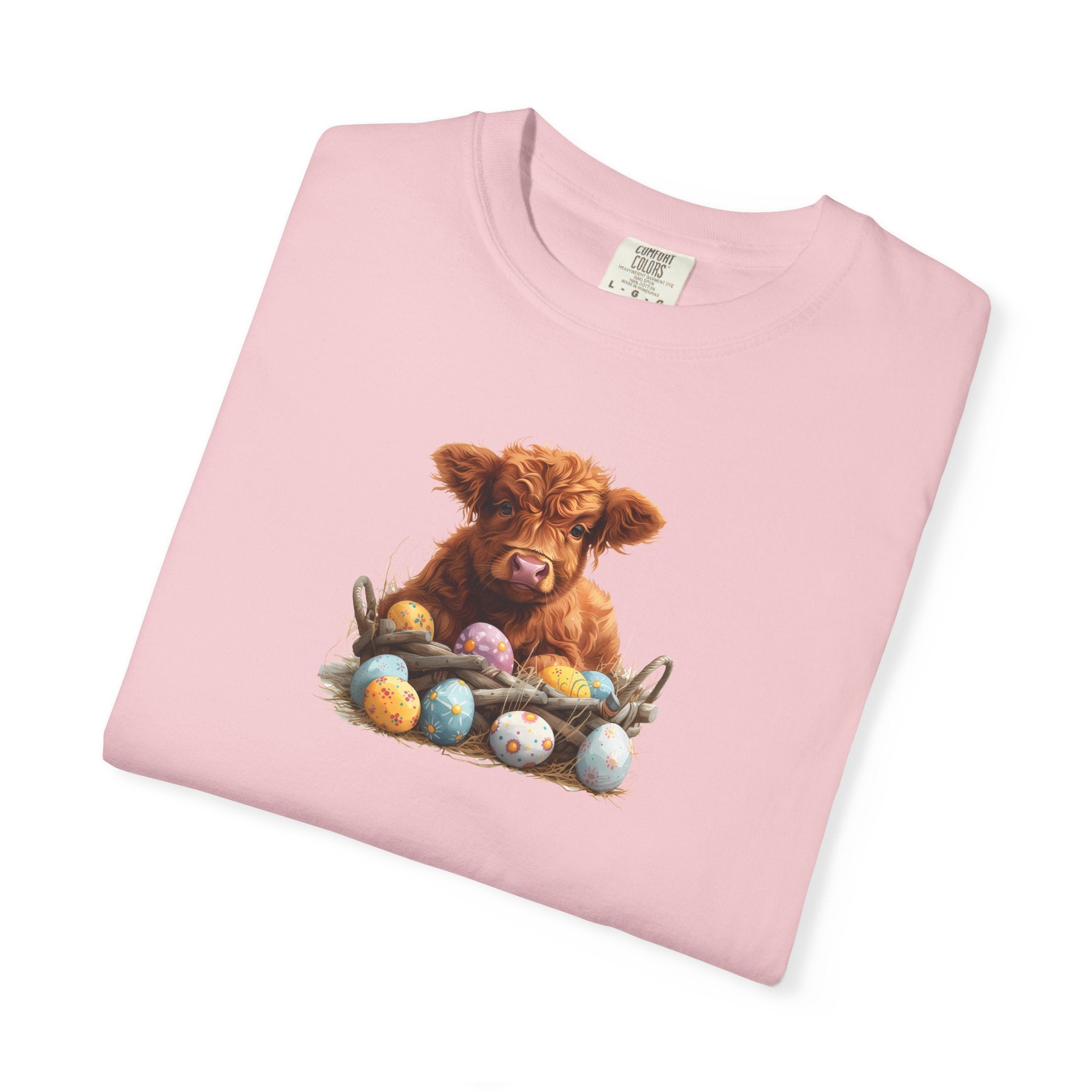 Highland Calf with Easter Eggs T-Shirt