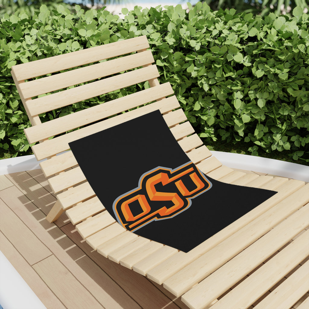 OSU Logo Beach Towel – Collegiate Orange & Black Pool / Stadium Towel