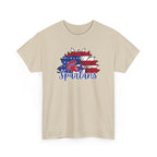 Bixby Spartans Patriotic American Flower T-Shirt