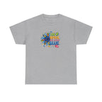 "In April We Wear Blue" Autism Awareness Floral Tee